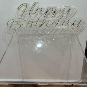 Acrílico Placa com aplique ouro