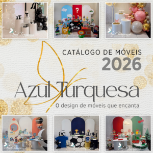 Catálogo de móveis azul turquesa 2026