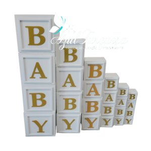 Decoração MDF Cubos Baby chão