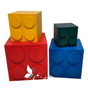 Decoração MDF Cubos Lego chão