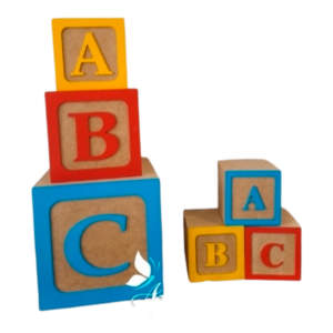 Decoração MDF Cubos Temáticos chão