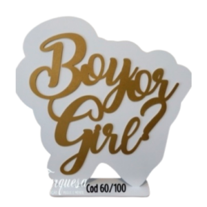 Escrita boy or girl chão