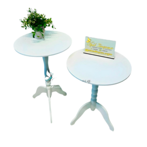 dupla mesa pé torneado