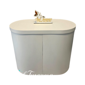 mesa oval desmontável slim lisa