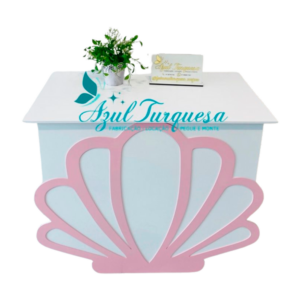 Mesa temática Concha com aplique