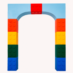 Portal lego 3D desmontável Peças Party sing