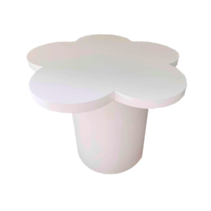 Mesa cilindro flor Amora Chantilly