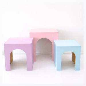 Trio cubos geométricos desmontáveis