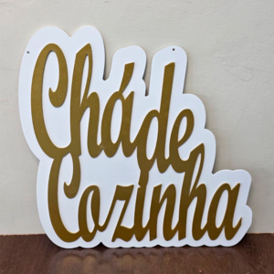 Escrita para parede chá de cozinha