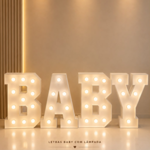 Letras de chão baby com lâmpadas