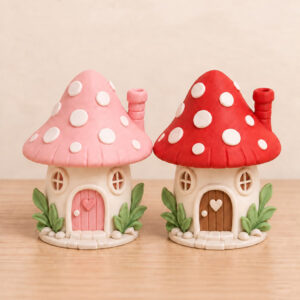 Peça 3D cogumelo casinha (cada)