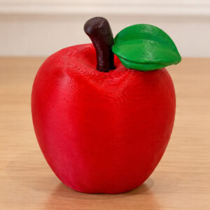Peça 3D fruta maçã inteira